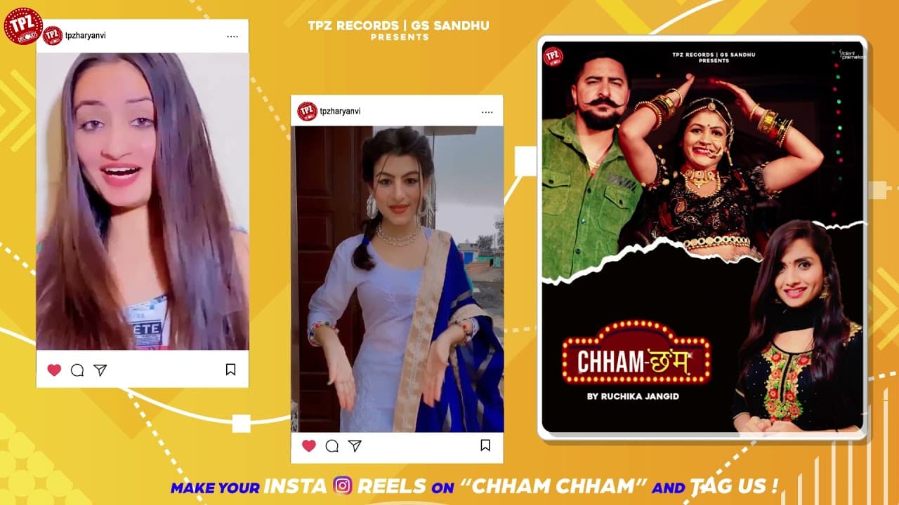 Chham Chham Ruchika Jangid | Gori Nagori | Best Reel Compilation Video | Haryanavi Song